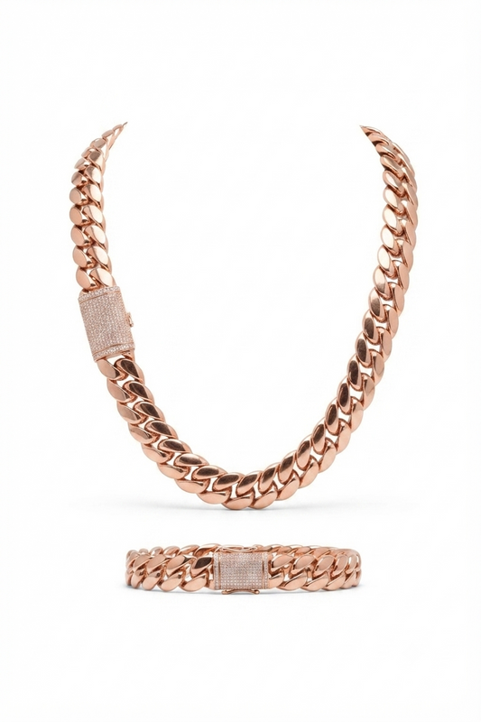 Rose Gold Diamond Lock Set