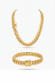 Yellow Gold Cuban Link Set