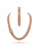 Rose Gold Cuban Link Set