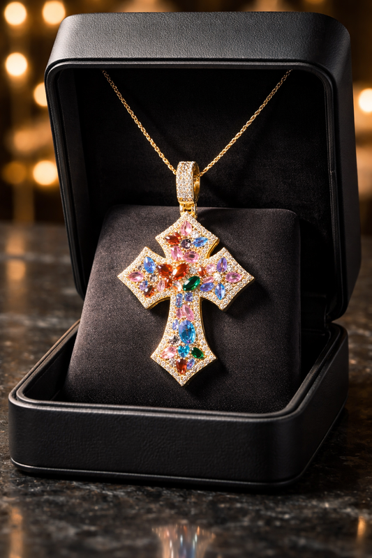 Gemstone Cross Pendant