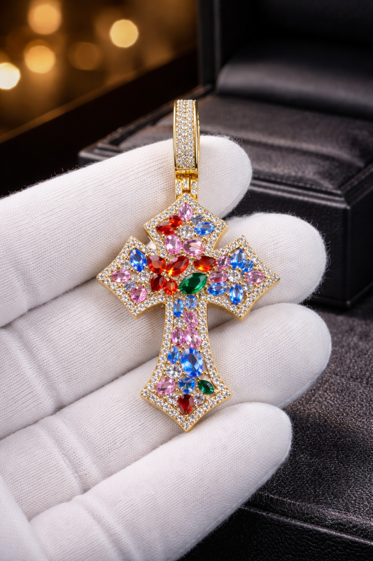 Gemstone Cross Pendant
