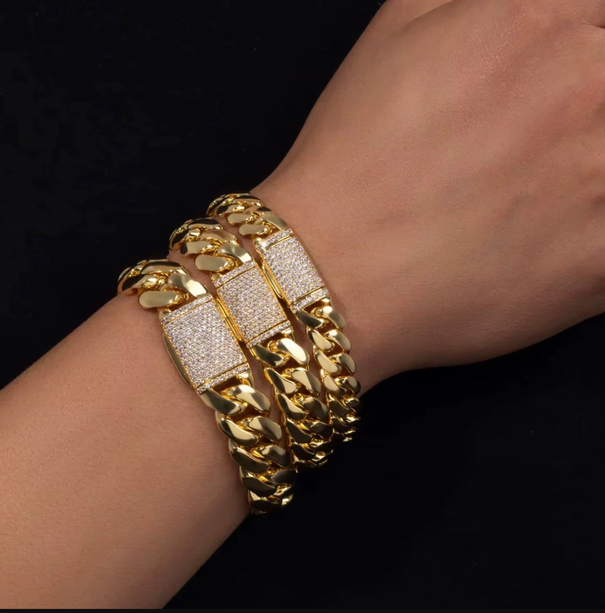 Miami Cuban Diamond lock Bracelet